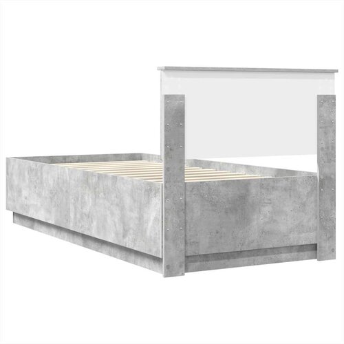  Okvir za krevet Betonski sivi i srebrna 75 x 190 cm Slike