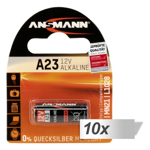 Ansmann 10x1 Alkaline A23 12 V f. Fernbedienungen Slike