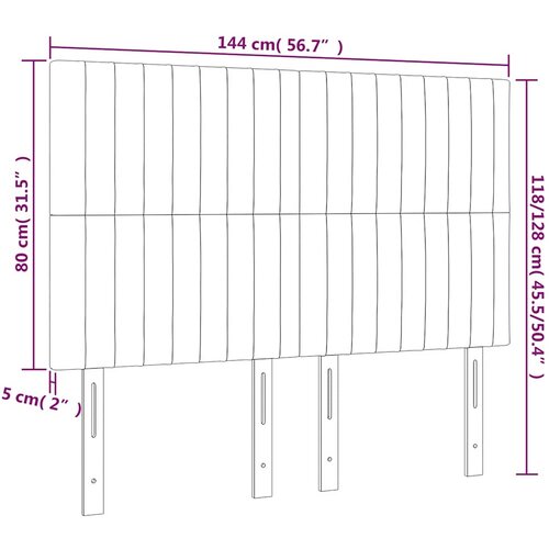  LED uzglavlje tamnozeleno 144x5x118/128 cm bar&amp;scaron;unasto Slike
