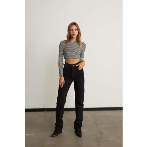 VATKALI Desert Straight Fit Jeans Black Slike