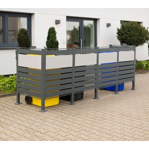 WESTMANN spremi&scaron;te za 4 kante za smeće Planum | 4x240L | Antracit | 330x90x120 cm - BRANDED IN GERMANY Cijene