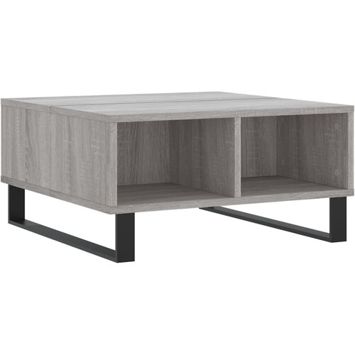 Maison Chic Klubska mizica - kavna mizica - Nizka mizica siva sonoma 60x60x30 cm inženirski les, (21753082) Slike