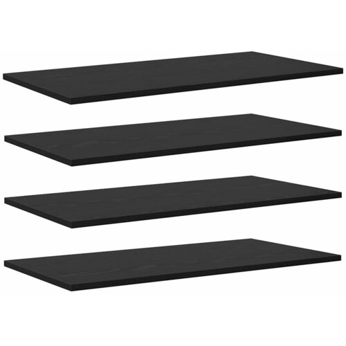 vidaXL Polica za knjige 4 pcs Črna 80 x 40 x 1,5 cm Konstruiran les, (5000200998) Cene