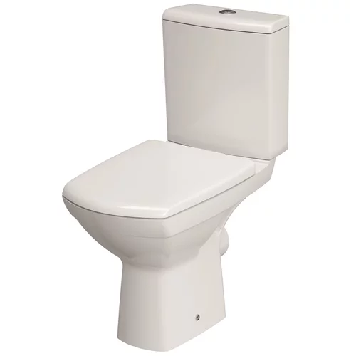 Cersanit stajaća WC školjka - kombinacija Carina (Bez ruba, Bez posebne glazure, Oblik ispiranja: Duboko, WC odvod: Vodoravno, Bijele boje)