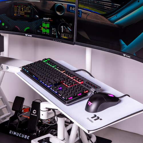 Thermaltake GSC stalak za tipkovnicu i mi&amp;scaron; za simulatorski kokpit, bijeli Slike