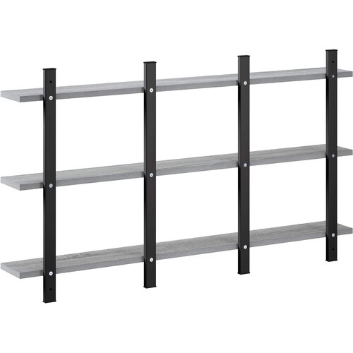  Polica na zidu Siva Sonoma 102 x 13.5 x 58 cm Konstruirano drvo Slike