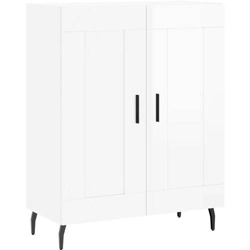  Komoda sjajna bijela 69,5x34x90 cm od konstruiranog drva Slike