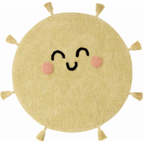 Lorena Canals Žuti periv/ručno rađen pamučan dječji tepih ø100 cm You're My Sunshine – Cijene