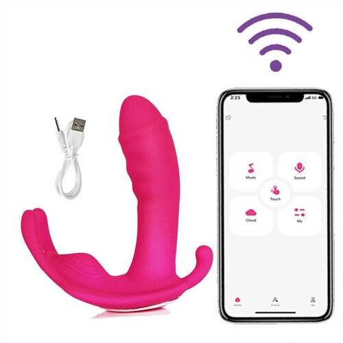 Adam i Eva Nosivi leptir vibrator sa daljinskim (nevidljivi) crvena Slike