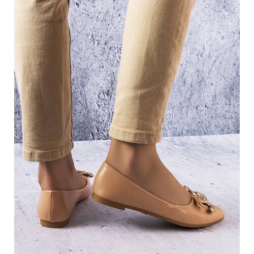 Gemre Dark beige ballet flats with embellishment Vallée Cene