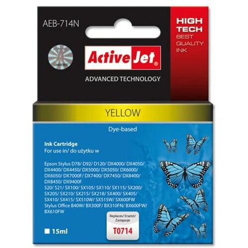 Activejet rumeno črnilo Epson T0714 AEB-714N Slike