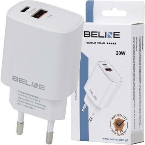 Beline OMREŽNI POLNILEC 1X USB-C 1X USB 20W PD 3.0 QC 3.0 BEL, (21974896) Cene