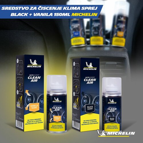 Michelin sprej za čišćenje auto klime black + vanila 150ml Slike