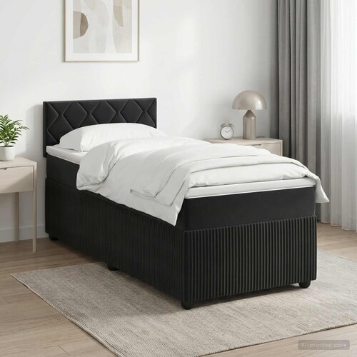  Boxspring krevet s madracem Crna 100 x 200 cm Bar&scaron;un Cijene