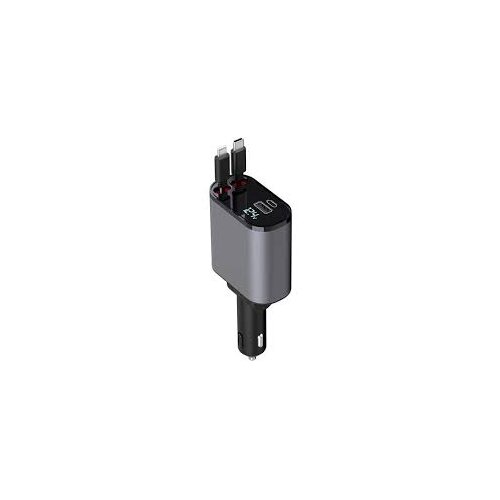  SUPER BRZI AUTO PUNJAČ PT-16 60W SA DISPLEJOM TYPE-C LIGHTNING KABL NA IZVLAČENJE 800mm Cene