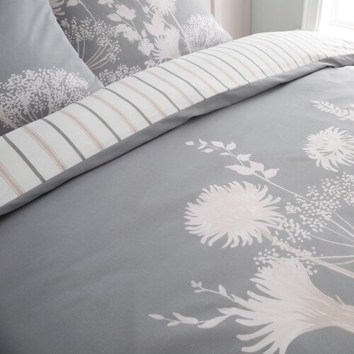 Catherine Lansfield Siva posteljina za krevet za jednu osobu 135x200 cm Meadowsweet Floral &amp;ndash; Slike