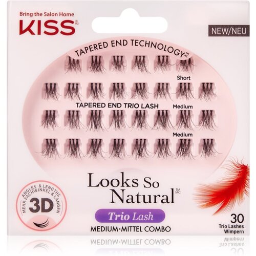 Kiss Look So Natural šopaste lepilne trepalnice z vozličkom Lavish 30 kos Cene