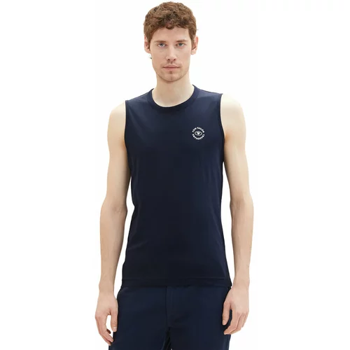 Tom Tailor Majica brez rokavov 1037261 Mornarsko modra Regular Fit