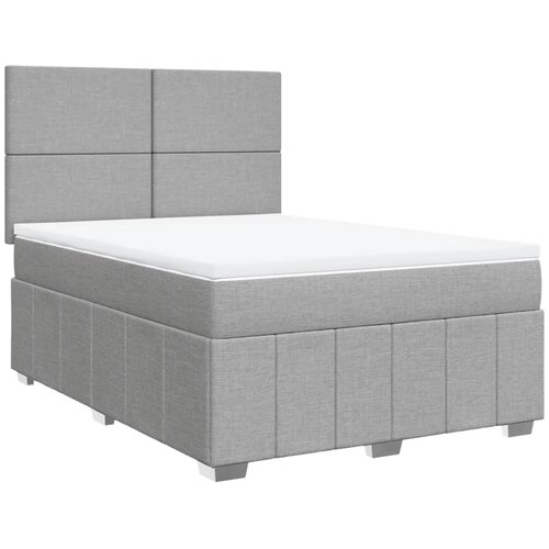 vidaXL Box spring postelja z vzmetnico svetlo siva 160x200 cm žamet, (21307720) Cene
