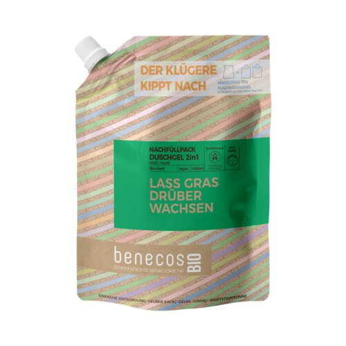 Benecos benecosBIO 2v1 gel za prhanje "Lass Gras drüber wachsen" - 1.000 ml Cene