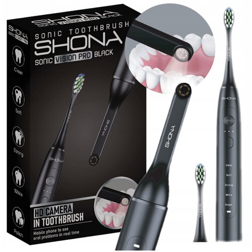 RIFF Sonična zobna ščetka Shona Vision IPX7 15 možnosti čiščenja / x2 glavi / Wi-Fi kamera / etui, (21729778) Cene