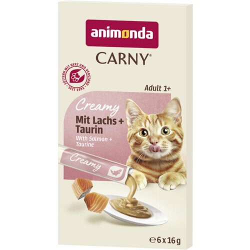 Animonda Carny Cat Adult Creamy – Losos i Taurin 6×15g Cene