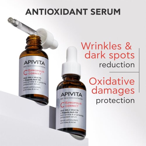 Apivita Bee Tech Concentrates C15 Propolis Correct Serum antioksidantni serum za obraz 30 ml Slike