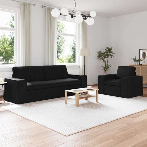 SOFA Kavč 2 pcs Črna Splo&scaron;ne dimenzije: 222 x 80 x 82 cm (&Scaron; x G x V), (5000143254) Cene