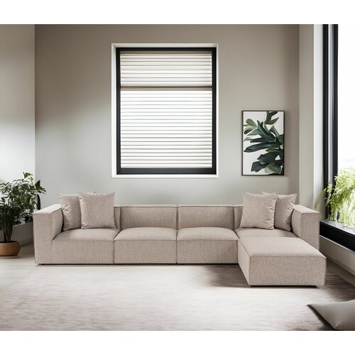 Atelier Del Sofa sora (L1-O1-O1-1R-POUFFE ) - sand beige sand beige corner sofa Slike