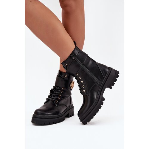 Boto Ladies Work Boots With Gold Detail Insulated Black Fiorena Slike