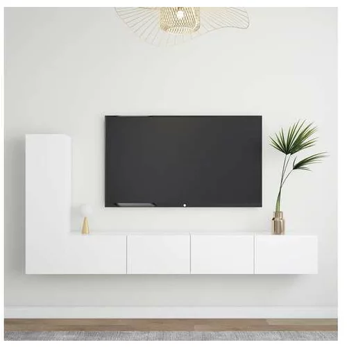  Komplet TV omaric 3-delni bela iverna plošča