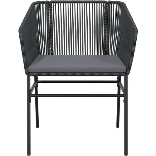  Vrtna garnitura - 6-dijelni vrtni blagovaonski set s jastucima crno Crna 200 x 100 x 74 cm 6 Slike