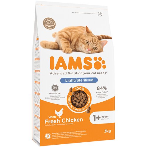  10 % popust na IAMS suho mačjo hrano! - Vitality Cat Adult Sterilised pi&scaron;čanec (3 kg) Cijene