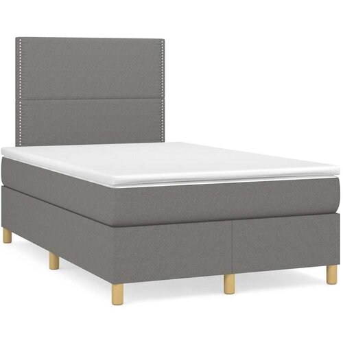  Krevet box spring s madracem tamnosivi 120 x 190 cm tkanina Cijene