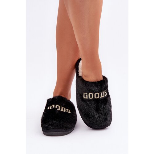  Women's Slippers With Fur And Print Black Kalelia Cijene