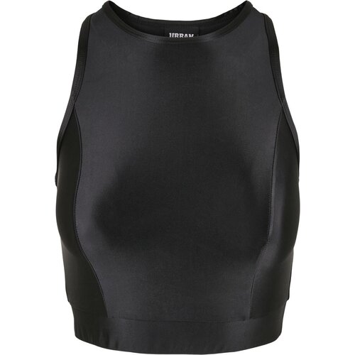 UC Ladies Women&amp;#039;s Cropped Shiny Top Black Slike