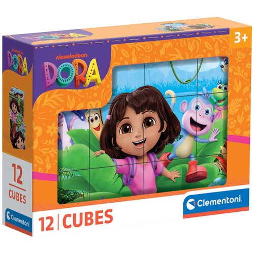 Clementoni puzzle kocke 12kos Dora Slike