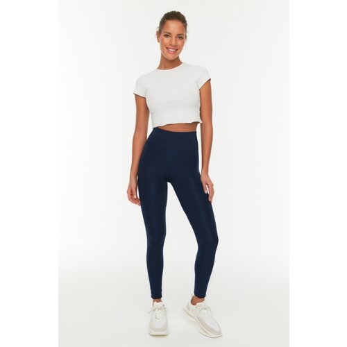 Trendyol Navy Blue Push-Up Full Length Knitted Sports Leggings Cene