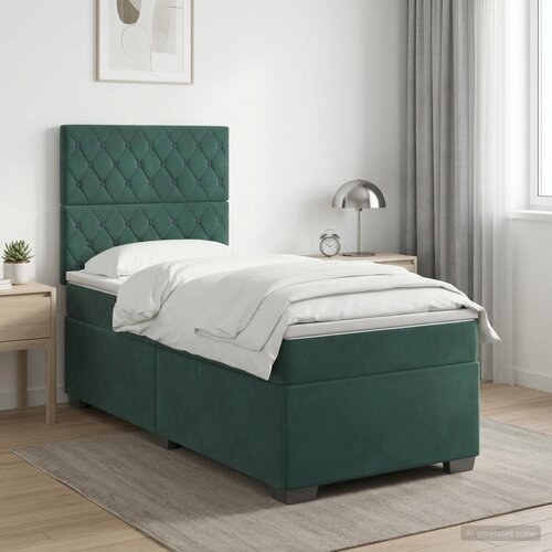  Boxspring krevet s madracem Tamnozelena 100 x 200 cm Baršun Cene