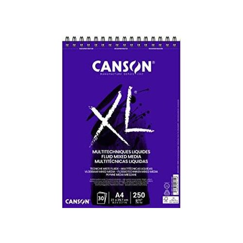Canson Skicirka spirala XL Fluid Mix Media A4 250 g, 30 listna, (22005451) Slike