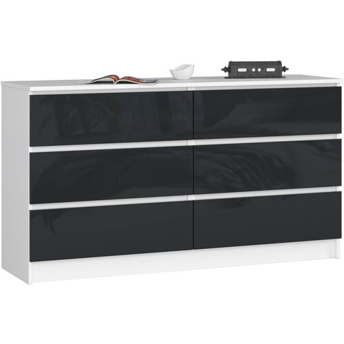 AKORD KOMODA K140 6SZ CLP GRAFITNI GLE&amp;Scaron;T, (21703132) Slike