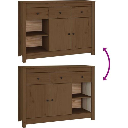 VidaXL komoda smeđa boja meda 100x35x74 cm od masivne borovine Slike