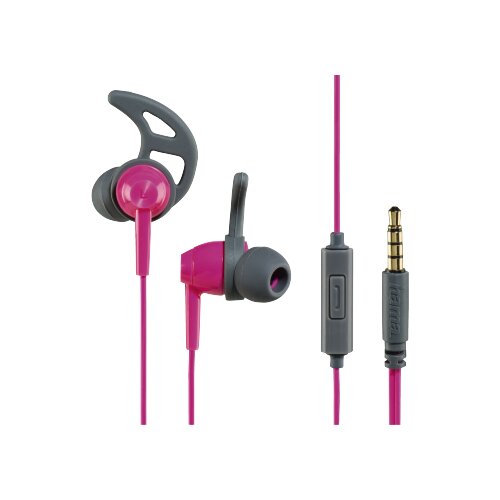  mobilne slu&amp;scaron;alke z mikrofonom, hama action sport 2.0 pink/grey Slike
