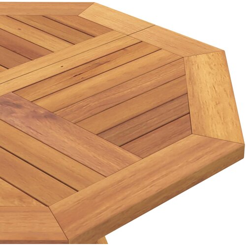  Preklopni vrtni stol Prirodna 90 x 90 x 75 cm Čvrsto teak drvo Slike