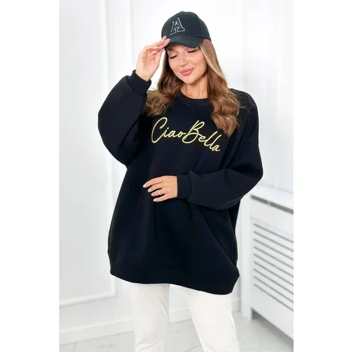 Kesi Insulated sweatshirt with Ciao Bella black schwarz inscription