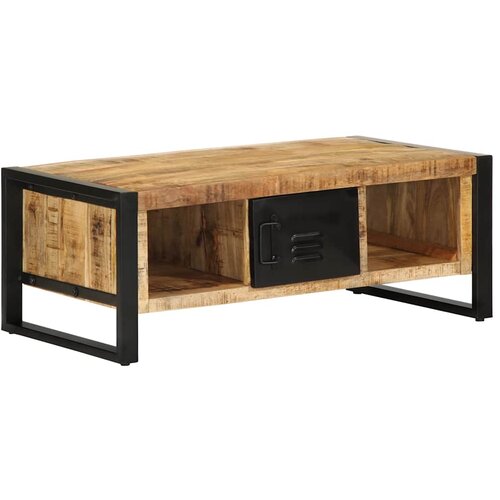Maison Chic Kava miza - kavna mizica - Nizka mizica 90x50x36 cm Masivni neobdelan les Mango, (21754508) Cene