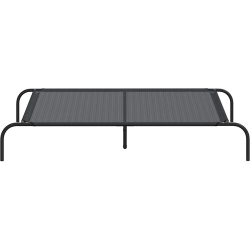  Povi&amp;scaron;eni krevet za pse crni 130x80x20 cm tekstil i čelik Slike