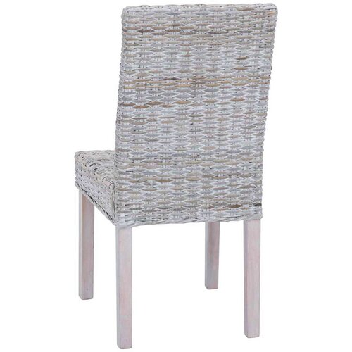  Stolac za blagovanje 2 pcs Bijelo pranje 45 x 54 x 93 cm Slike