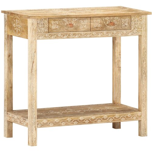 VidaXL Konzolna mizica 80x35x74 cm trden mangov les Slike
