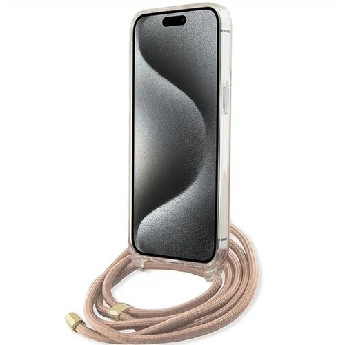  Originalna GUESS Hardcase GUHCP15SHC4SEP torbica za iPhone 15/14/13 (Crossbody Cord 4G Print / pink) Cijene